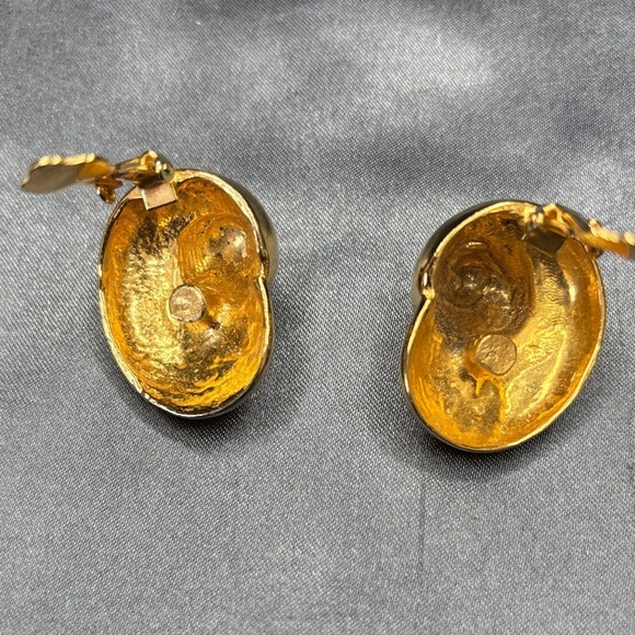 Gold Spiral Earrings - Picture 2 of 3